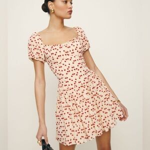 NWT Reformation Davonne mini dress Cherry Pudding size 8 $218
